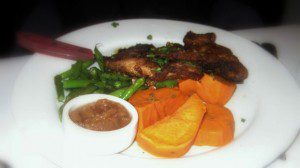 Pork chops and apple sauce