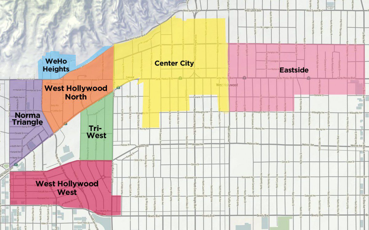 map of west hollywood West Hollywood S Community Survey Offers A Quick Look At Who We map of west hollywood