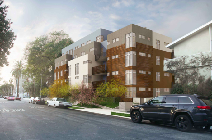 Illustration of proposed 8017-8029 Norton Ave. project (Levin-Morris Architects).
