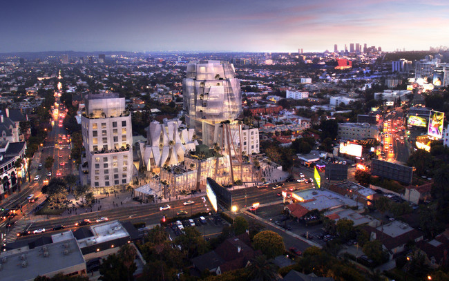 8150 Sunset Blvd. (Design by Gehry Partners. Rendering by Visualhouse)